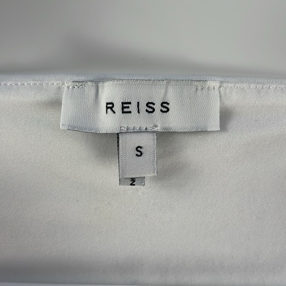 REISS Laurie Square Neck Tank Bodysuit. White. S. - Picture 11 of 13